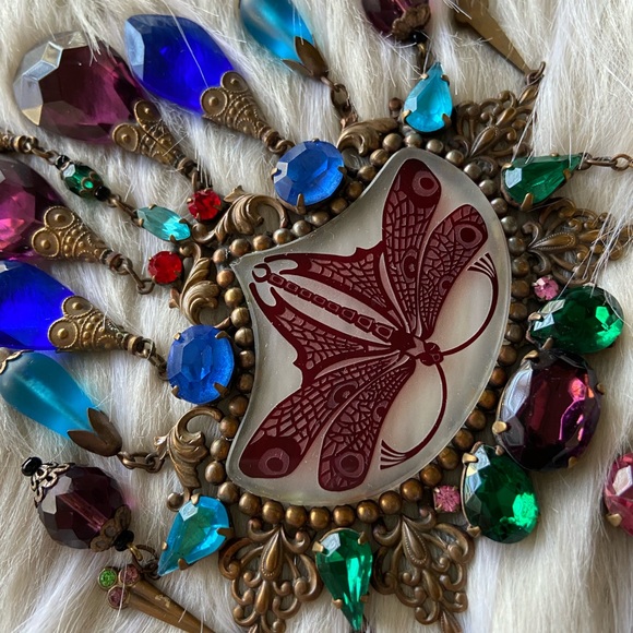 Antique Czech glass necklace rare find - Picture 6 of 9